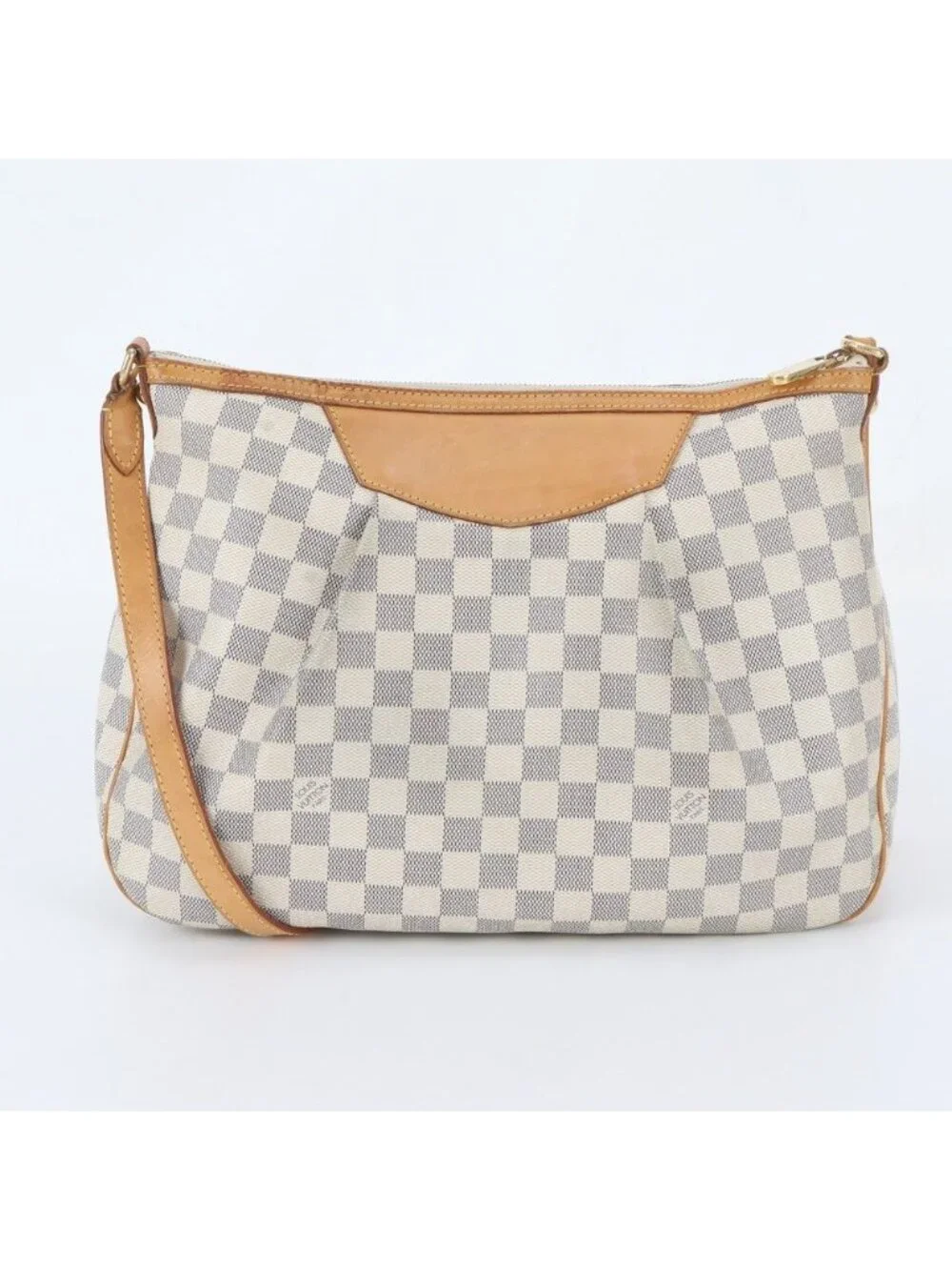 Louis Vuitton Damier Azur Syracuse MM Leather Shoulder Bag Crossbody